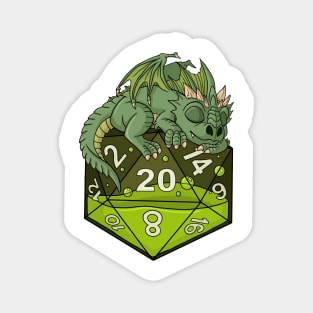 Dice Green Dragon Magnet