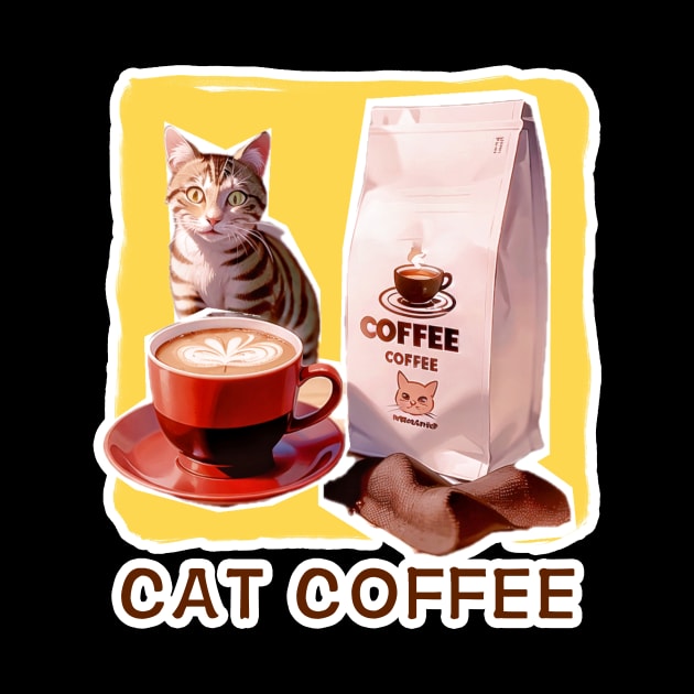 Cat Coffee Lover by LycheeDesign