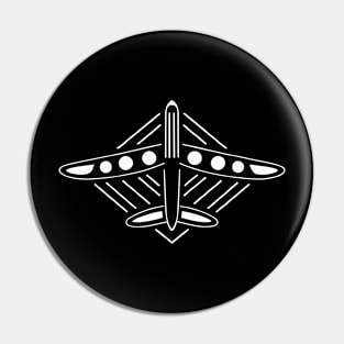 Flying Plane (001 White) Pin