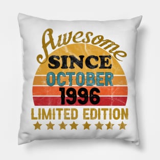 Awesome Since October 1996 25 Year Old 25th Birthday gift Pillow