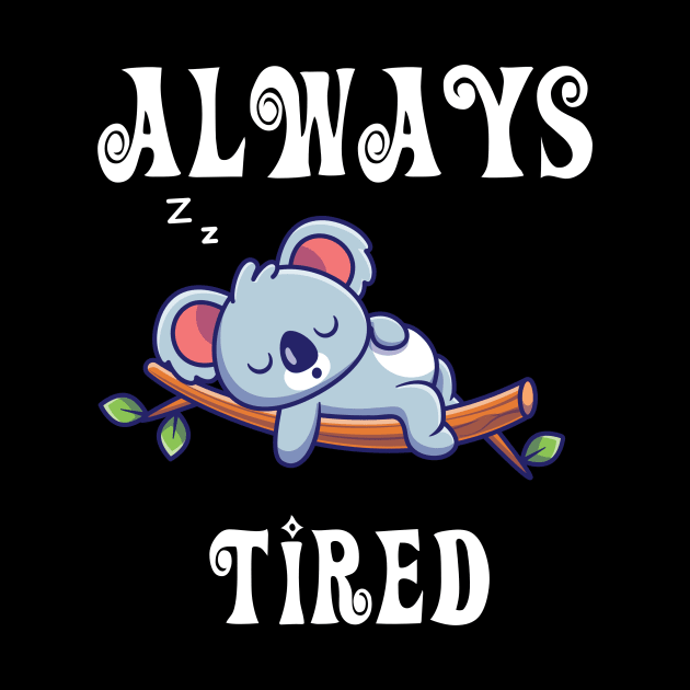 Always Tired Cute Koala sleeping by vpdesigns