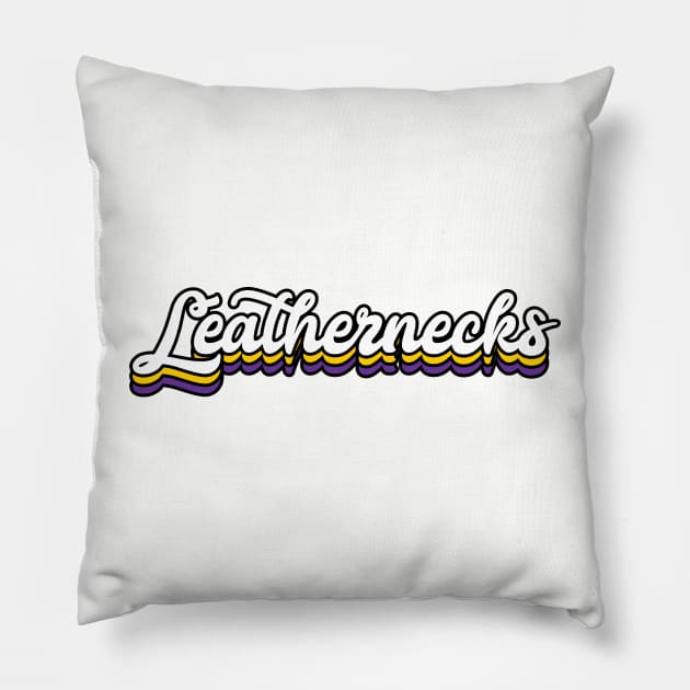 Leathernecks - Western Illinois University Pillow by Josh Wuflestad