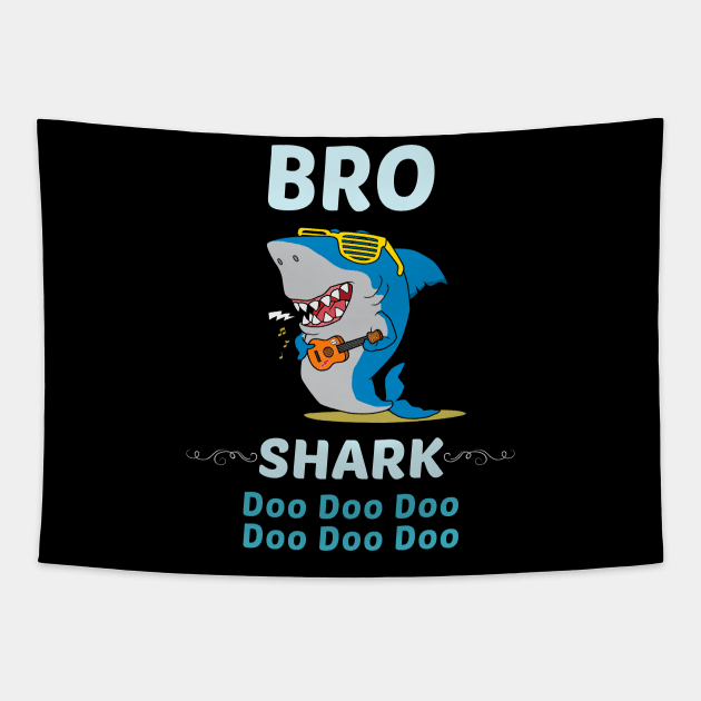 Family Shark 2 BRO Tapestry by blakelan128