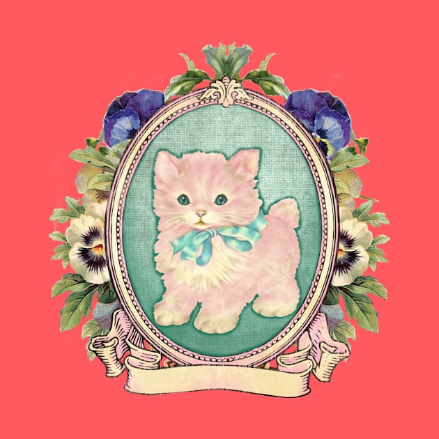 Kitschy Pink Kitten by CatAstropheBoxes