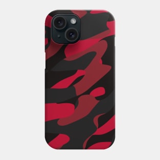 black and red camo abstract 7 Phone Case