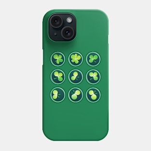 9 shamrock logo in St Patricks day lucky day Phone Case