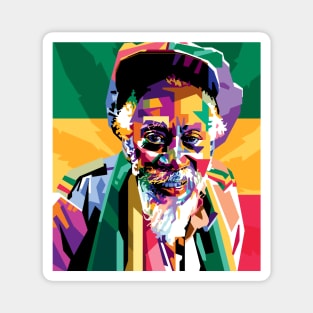 Bunny Wailer Portrait Pop Art Magnet