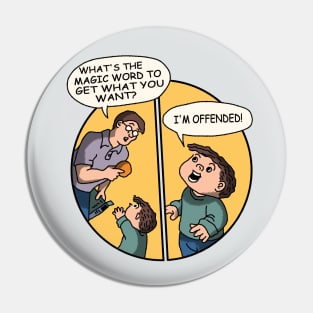 I'm Offended Magic word logo design Pin