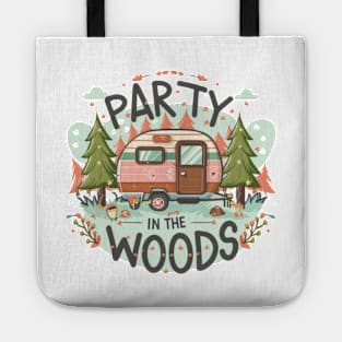 Party in the Woods text vith vintage van Tote