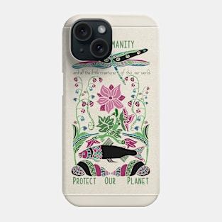 Protect Our Planet Folk Art Phone Case