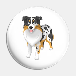 Miniature American Shepherd Dog Blue Eyes Pin