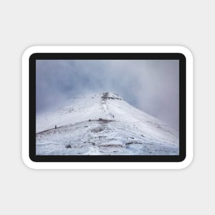 A snowy Corn Du in the Brecon Beacons National Park Magnet