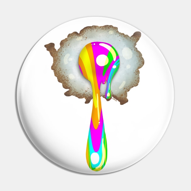 Psychedelic Egg Pin by Jan Grackle