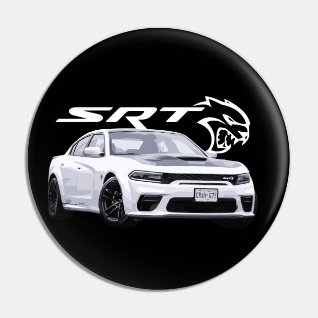 Dodge Charger Hellcat Widebody SRT White Knuckle Pin by cowtown_cowboy