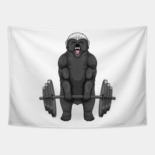 Honey badger Bodybuilding Barbell Tapestry