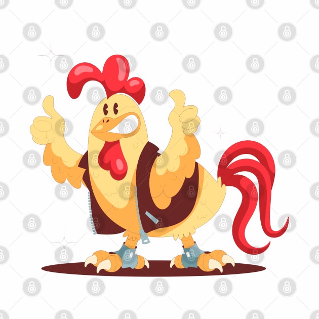 Funny Rooster by Mako Design 