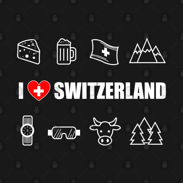 I Love Switzerland by TravelGiftDesign