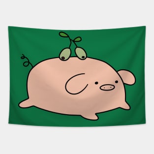 Olive Pig Tapestry