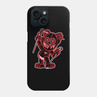 VooDoo Kitty Cat in black and red Phone Case