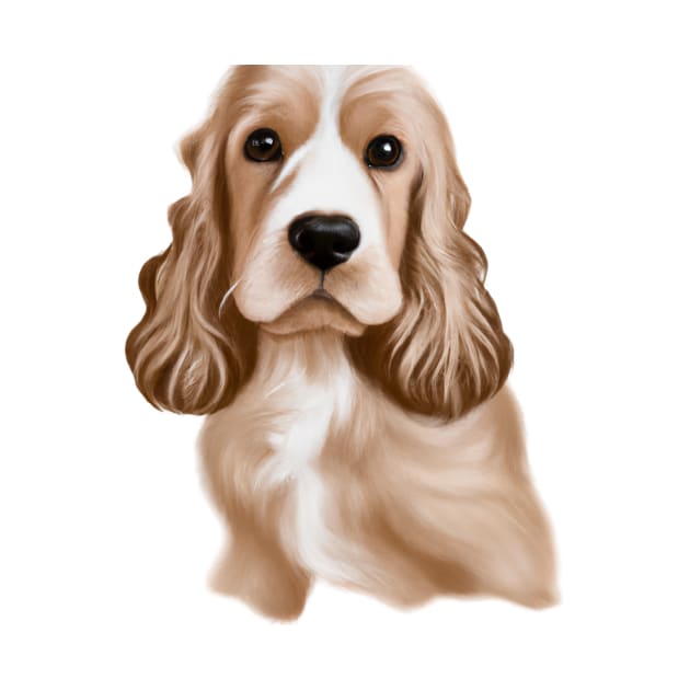 Cute English Cocker Spaniel Drawing by Play Zoo