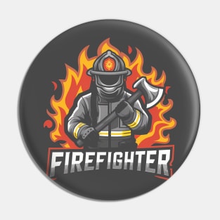 Firefighter Logo Pin