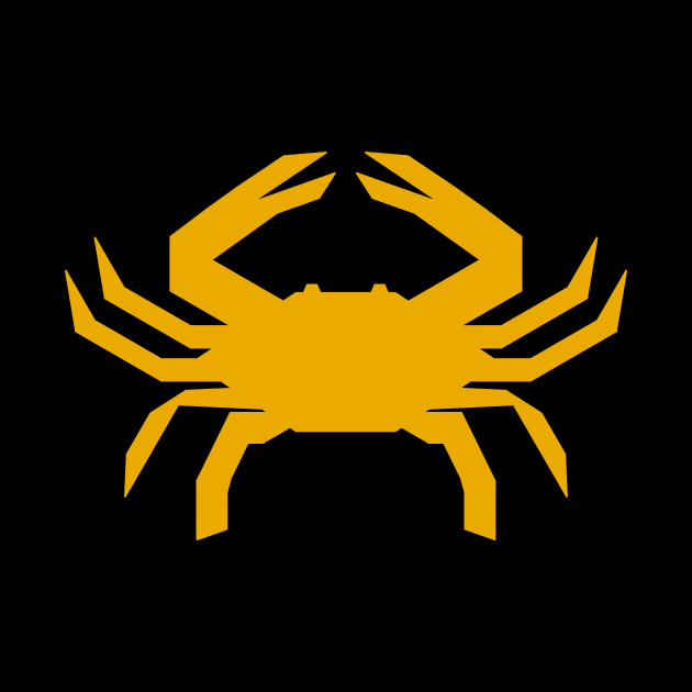 Radioactive Crab Logo Gold on Black by IORS