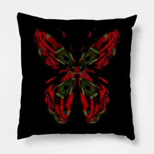 Fantasy Butterfly  with Red Pattern Wings Pillow