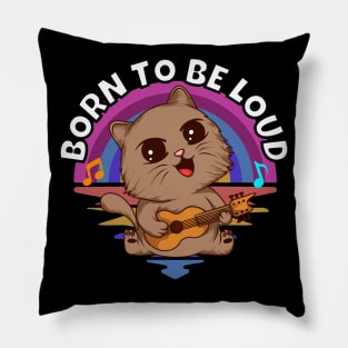 Born To Be Loud Musical Kitten Pillow