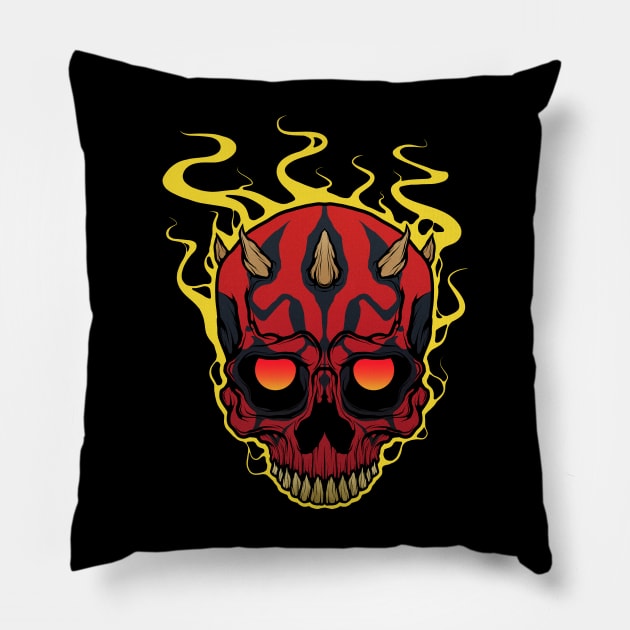 Darth Maul Skull Pillow by Crossroads Digital