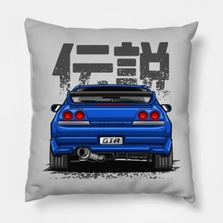 Monster Skyline GTR R33 (Paradise Blue) Pillow