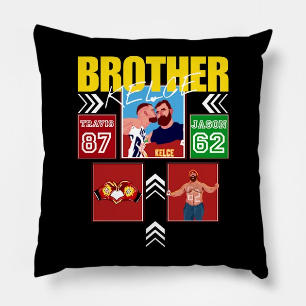 Jason Kelce x Travis Kelce Pillow by Mic jr