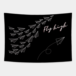 Fly high motivation quote Tapestry