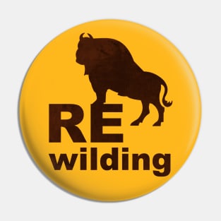 rewilding bison in nature Pin