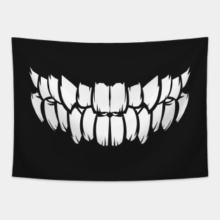 Skull Teeth Mask Design, Artwork, Vector, Graphic Tapestry