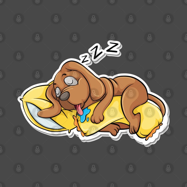 cute dog sleeping by PG