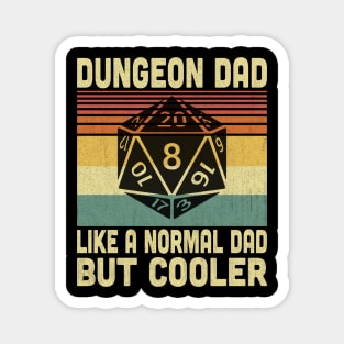 Dungeon Dad Like A Normal Dad But Cooler Vintage Magnet