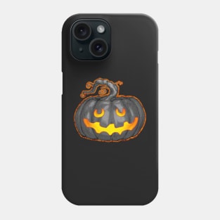 Halloween Jack O' Lantern Two Grey & Orange Phone Case