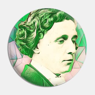 Lewis Carroll Green Portrait | Lewis Carroll Artwork 8 Pin