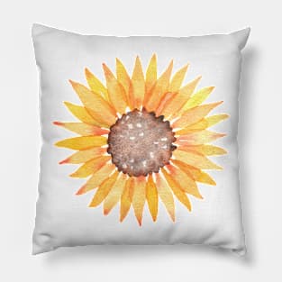 Watercolor Sunflower Pillow