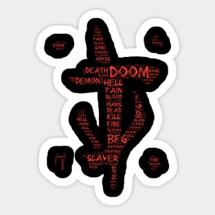 Doom Slayer Icon Sticker Vinyl 