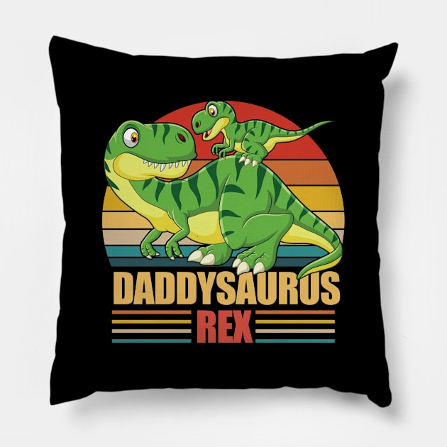 Daddy - Daddysaurus Rex Pillow by Kudostees