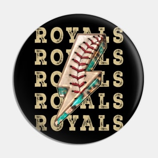 Aesthetic Design Royals Gifts Vintage Styles Baseball Pin