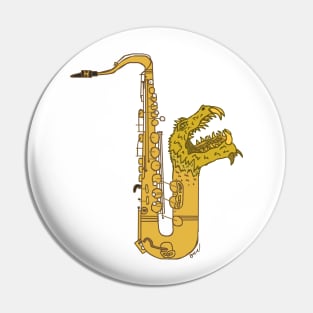 Silurian Saxophone Pin