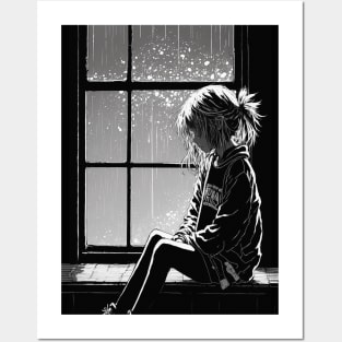 Sad Anime Girl Art Board Print for Sale by LEVANKOV Items