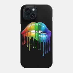 Lips Rainbow Gay Homosexual Lesbian Lips Pride Phone Case