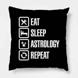 Eat sleep astrology repeat zodiac horoscope Pillow