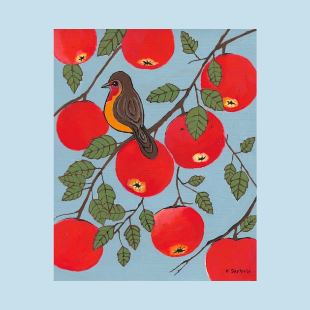 APPLE Tree Bird Artwork by SartorisArt1