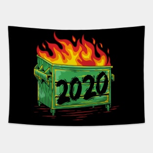 2020 dumpster fire t shirt design Tapestry