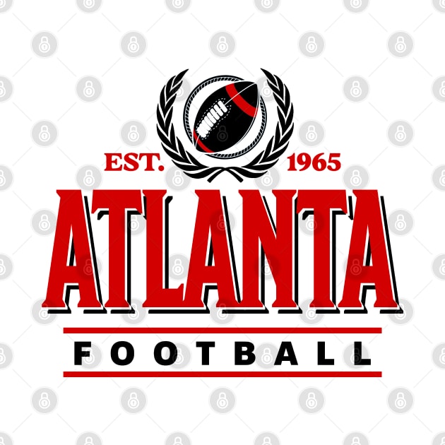 Retro Atlanta Football Vintage Crest by funandgames