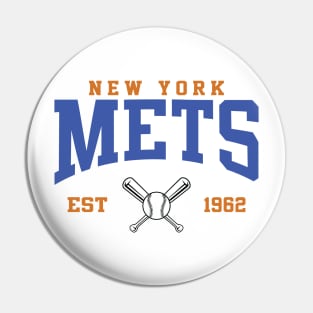 Retro New York Baseball Pin